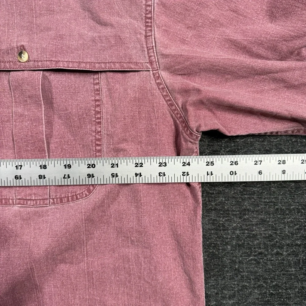 Red Head Brand Co. Button Up Long Sleeve Red Men's Size XXL Elbow Patches‎ VTG - Picture 12 of 15